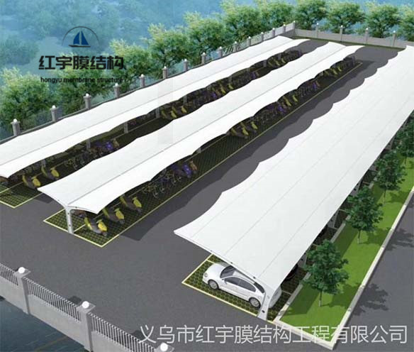金華膜結(jié)構(gòu)自行車(chē)棚如何兼顧遮雨防曬與整體美觀(guān)？小區(qū)/學(xué)校場(chǎng)景解決方案